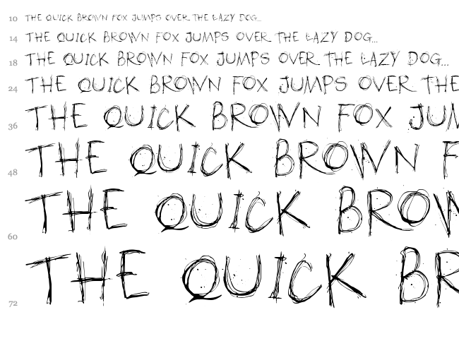 DK American Grunge font waterfall